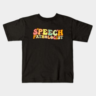 Groovy Speech Pathologist Speech Language Therapy SLP Kids T-Shirt